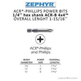 E1101XXACR B ACR® PHILLIPS POWER BITS