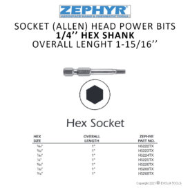 E5102X SOCKET ALLEN HEAD POWER BITS