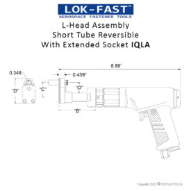 L Head Assembly Short Tube Reversible With Extended Socket IQLA 01