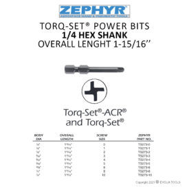 TS273 10 TORQ SET® POWER BITS