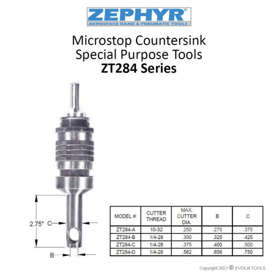 ZT284 Special Purpose Microstop Countersink Cage Evolia Tools